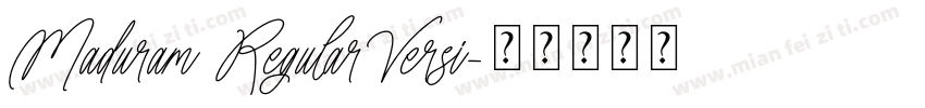 Maduram RegularVersi字体转换